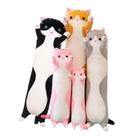 Almofada de pelúcia, travesseiro comprido para abraçar gatos, bicho de pelúcia, 110 cm