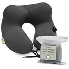 Almofada de pescoço de viagem Coop Home Goods Airjustable inflável
