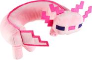 Almofada de pescoço Minecraft Axolotl Mattel de pelúcia com som Almofada de pescoço Minecraft Axolotl Mattel de pelúcia com som