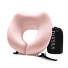 Almofada de pescoço THXSILK 100% seda amoreira, espuma viscoelástica de viagem Almofada de pescoço THXSILK 100% seda amoreira, espuma viscoelástica de viagem