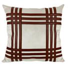 Almofada De Veludo Off Couro Cobre Com Aplique 03 - Decortextil