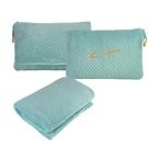 Almofada de viagem CLEXION Premium Soft 2 em 1 verde menta