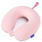 Almofada de viagem Fabuday Memory Foam Neck com alça de pressão rosa