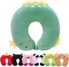 Almofada de viagem HUOGUO para crianças pequenas - Almofada macia para pescoço, cabeça e queixo, animal fofo em qualquer posição sentada para avião, carro, trem, lavável na máquina, presentes infantis (dinossauro verde)