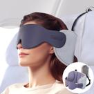 Almofada de viagem Inspireyes para aviões com textura de máscara de olhos cinza