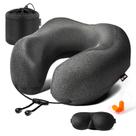 Almofada de viagem MLVOC 100% Pure Memory Foam com acessórios