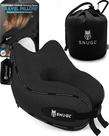 Almofada de viagem SNUGL Memory Foam Neck Pain Relief Black
