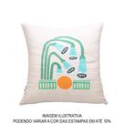 Almofada Decorativa - capa Jardim com Bordado Copo de Leite-50 x 50 cm