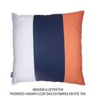 Almofada Decorativa - Capa Pantone Azul Laranja e Branco -45 x 45 cm