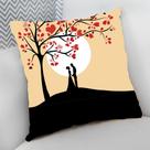 Almofada Decorativa Cheia c/ Zíper 25x25 Dia dos Namorados Sombra Casal
