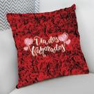 Almofada Decorativa Cheia c/ Zíper 25x25 Presente Rosas Dia dos Namorados