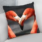 Almofada Decorativa Cheia c/ Zíper 25x25cm, Flamingo