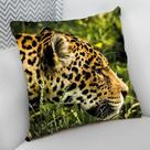 Almofada Decorativa Cheia c/ Zíper 25x25cm, Onça Pintada