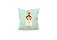 Almofada Decorativa Cheia c/ Zíper 40x40 Nossa Senhora de Fátima