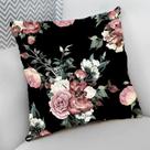 Almofada Decorativa Cheia c/ Zíper 40x40cm, Floral com fundo Almofada Decorativa Cheia c/ Zíper 40x40cm, Floral com fundo