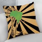Almofada Decorativa Cheia c/ Zíper 40x40cm,Mapa Brasil