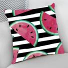 Almofada Decorativa Cheia c/ Zíper 40x40cm, Melancia
