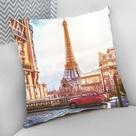 Almofada Decorativa Cheia c/ Zíper 40x40cm, Paris