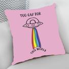 Almofada Decorativa Cheia c/ Zíper 40x40cm, Too Gay For This World Almofada Decorativa Cheia c/ Zíper 40x40cm, Too Gay For This World