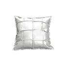 Almofada Decorativa de Couro Legítimo 50x50cm Luiza Branco - Mozzelar Almofada Decorativa de Couro Legítimo 50x50cm Luiza Branco - Mozzelar