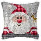 Almofada decorativa de Natal Latch Hook MIAOLLUN 43x43cm