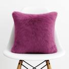 Almofada Decorativa de Pelucia Pelo Curto Roxo Decoração Para Sofá 40x40 Novadecora