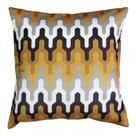 Almofada Decorativa Já Cheia Geométrica Amarela Sarja 45x45cm Almofada Decorativa Já Cheia Geométrica Amarela Sarja 45x45cm