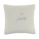 Almofada Decorativa P/ Cama e Sofá Quadrada Bordada 45cm Algodão Karsten -