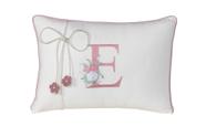 Almofada Decorativa Personalizada Bordada com Inicial do Nome Rose