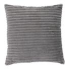 Almofada Decorativa Quadrada Em Veludo Canelado Cinza Toque Macio 45x45cm Almofada Decorativa Quadrada Em Veludo Canelado Cinza Toque Macio 45x45cm