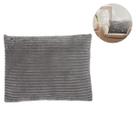 Almofada Decorativa Retangular Multiuso 45x60cm Cinza Escuro Com Textura Listrada