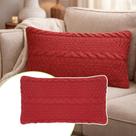 Almofada Decorativa Tricot Buddemeyer Frankie 30x50cm Marrom em Polysoft Macia, Volumosa e Sofisticada