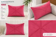 Almofada Drapeada 30x50 Suede Vermelho (baguete)