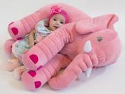 Almofada Elefante de Pelúcia Plush 60cm Anti-alérgico Almofada Elefante de Pelúcia Plush 60cm Anti-alérgico
