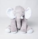 Almofada Elefante Travesseiro Pelúcia Bebê Dormir Cinza C Rosa 60 cm - Lalu Enxovais