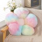 Almofada em forma de flor UGEYAO Faux Fur Rainbow Pink Almofada em forma de flor UGEYAO Faux Fur Rainbow Pink