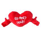 Almofada em formato de coração de braços abertos de poliester 64 cm