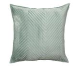Almofada em Veludo Zig Zag Verde Água