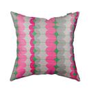 Almofada Estampada Ondas Rosa E Verde 50X50cm - Renata Sader