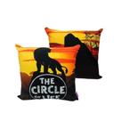 Almofada Fibra Veludo 40X40cm Rei Leao The Circle Of Life Zona Criativa