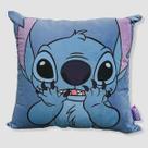 Almofada Fibra Veludo Disney Stitch E Flores 40 X 40cm