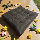 Almofada Futon Assento Decoração 60x60cm Flat Marrom