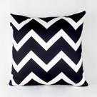 Almofada Georgia Preta Zig Zag Branco - CortBrás