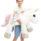 Almofada Gigante de Unicórnio de Pelúcia FFXiong - 110cm com Asas