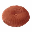 Almofada HLOVME redonda de veludo decorativa 35 cm laranja