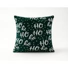 Almofada HoHoHo Tricot 50x50 Verde/Branco Almofada HoHoHo Tricot 50x50 Verde/Branco