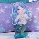 Almofada Infantil Boneca Avulsa Sereia Verde Tiffany Cauda Frutacor c/ Enchimento Silicone