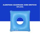 Almofada inflavel quadrada com orificio