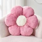 Almofada Kcvvcr Dusty Rose em forma de flor de pele de coelho sintética