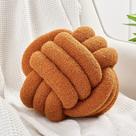 Almofada Knot Uvvyui Soft Home Decorativa Redonda Caramel 35cm